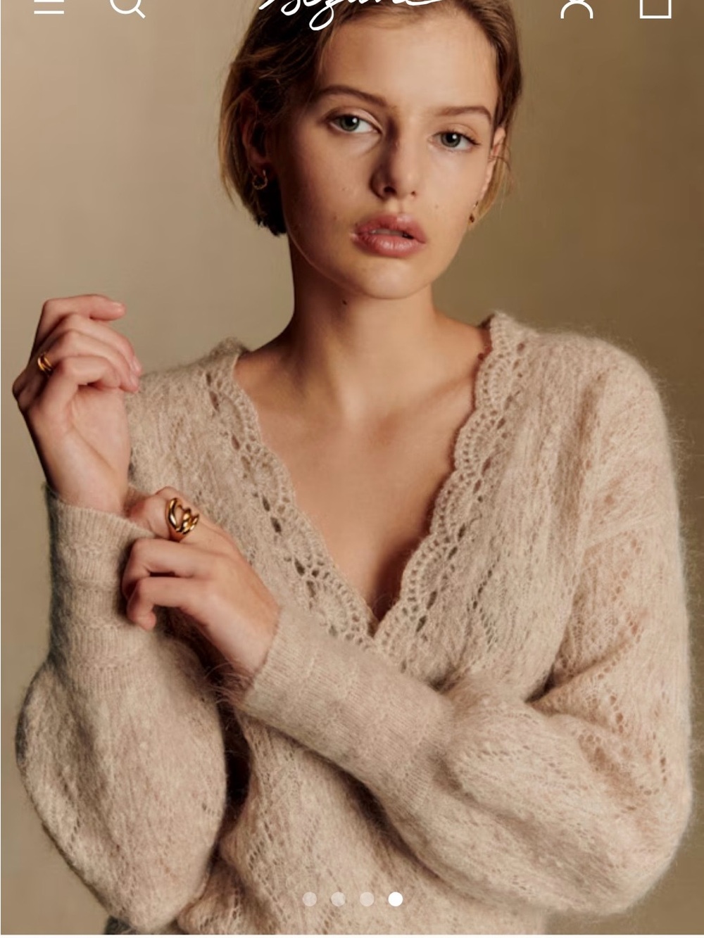 Off-the-Shoulder Sweater - Cream